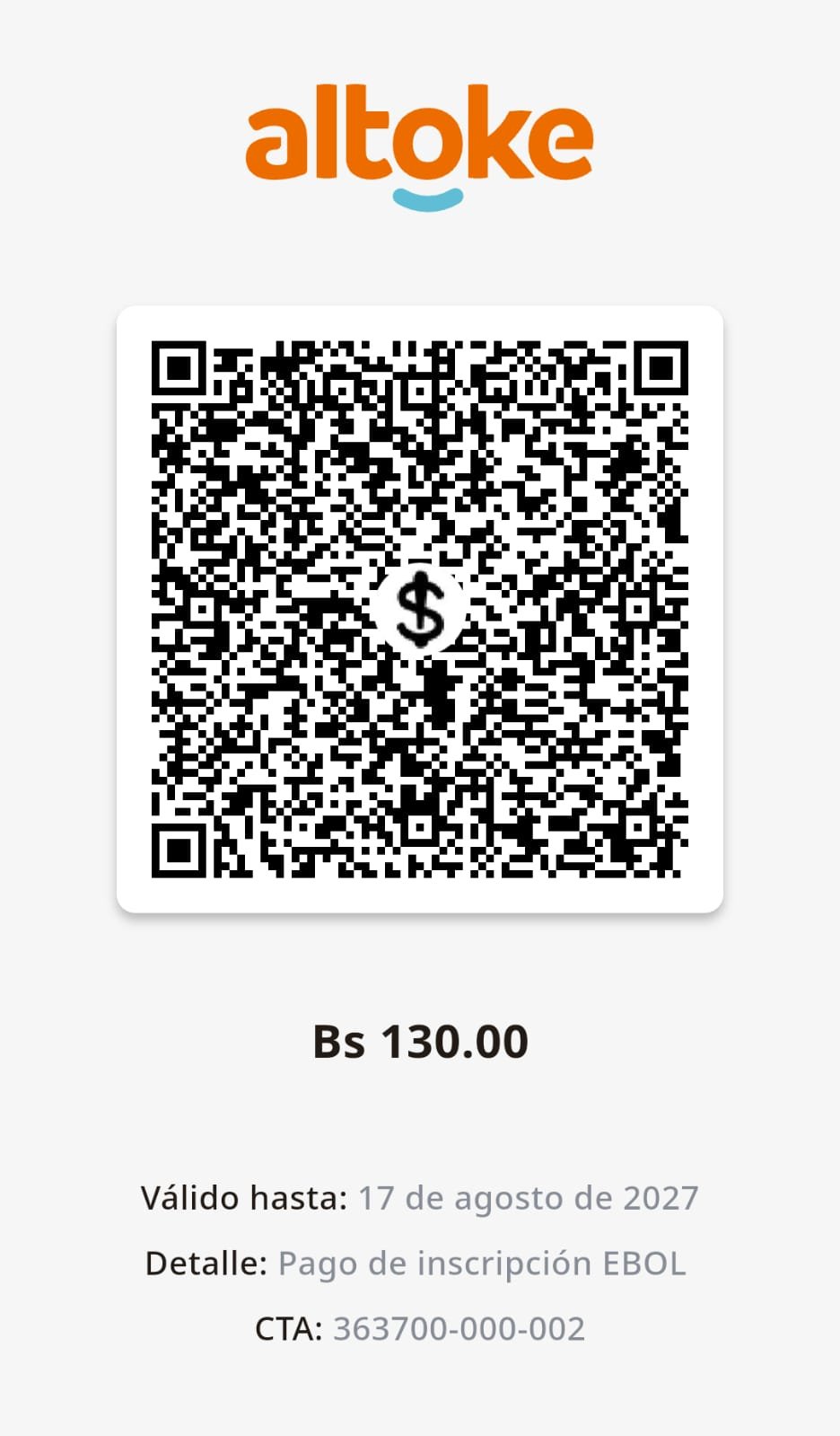 QR de pago